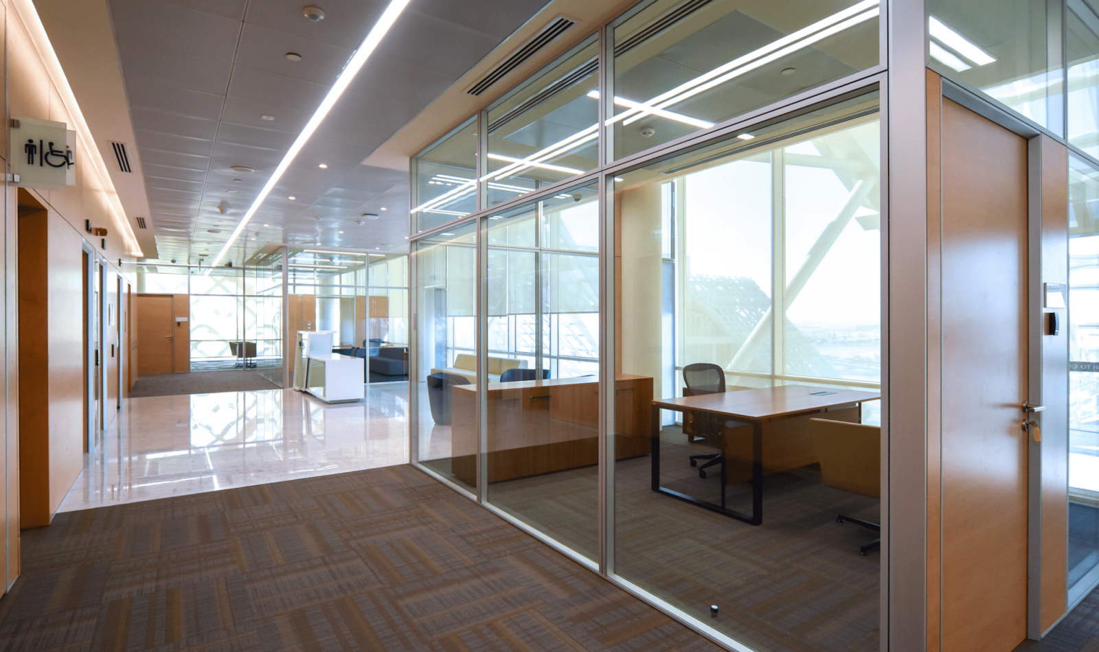 Clean, modern, office building