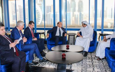 Board of Directors at QFZA with US Secretary of Commerce conversing