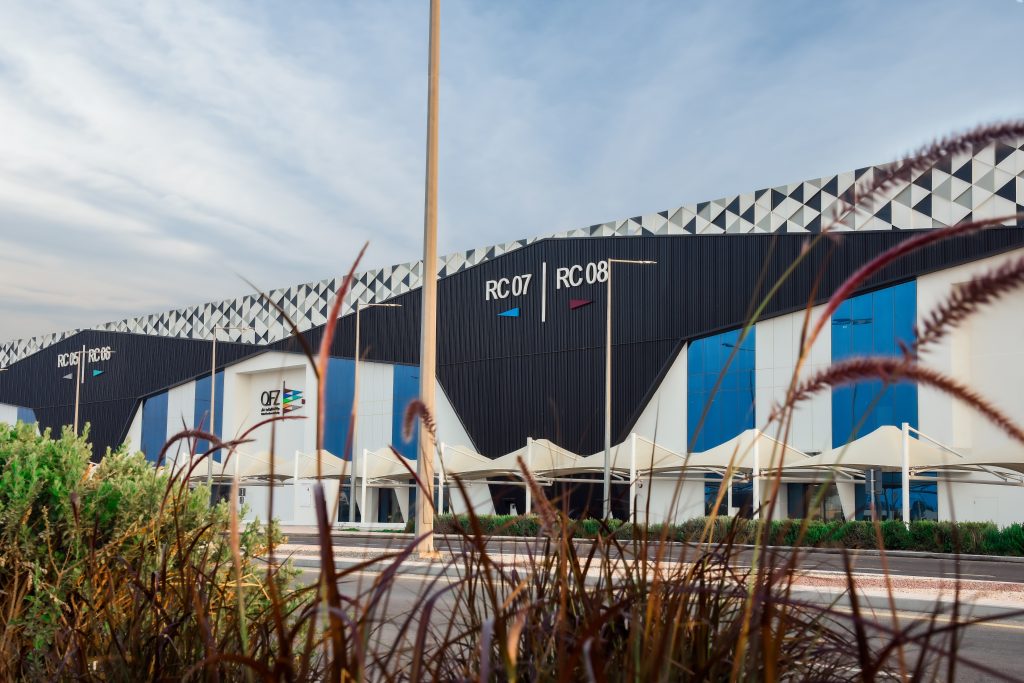 Front facade of Regional Distribution Hubs at Ras Bufontas Free Zone